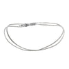 Double/Four Grey and Steel Zipper Bracelet and Necklace in One