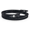 Triple-Six Black and Black Zipper Bracelet and Necklace in One