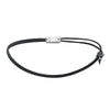 Double/Four Black and Black Zipper Bracelet and Necklace in One