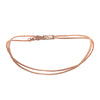 Double/Four Peach and Rose-Gold Zipper Bracelet and Necklace in One