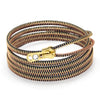 Five-Ten Brass and Rose Gold Zipper Bracelet and Necklace in One