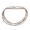 Five-Ten Mixed Metals Zipper Bracelet and Necklace in One