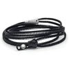 Triple-Six Black and Black Zipper Bracelet and Necklace in One