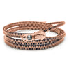 Triple-Six Black and Rose-Gold Zipper Bracelet and Necklace in One
