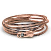 Triple-Six Black and Rose-Gold Zipper Bracelet and Necklace in One