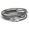 Triple-Six Black and Steel Zipper Bracelet and Necklace in One