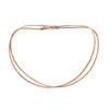 Triple-Six Peach and Rose-Gold Zipper Bracelet and Necklace in One