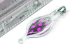 Glass Capsule with Pink Polka Dot Feather