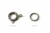 You can choose between copper and steel  colouredspring ring, jump ring.