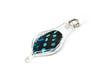 Glass Capsule with Blue Polka Dot Feather